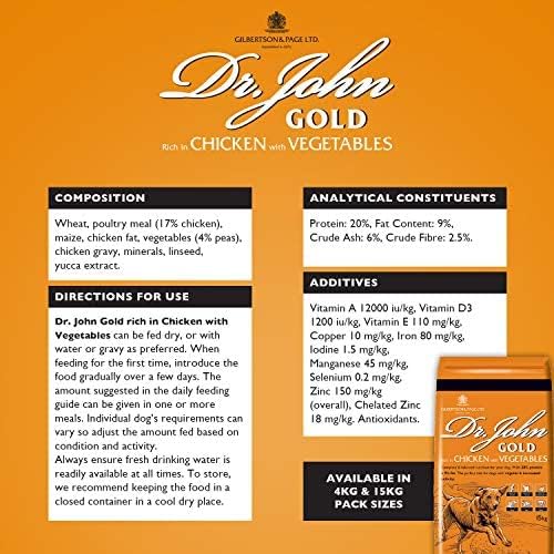 Dr John Gold Complete Dry Dog Food Chicken with Vegetables 15 kg