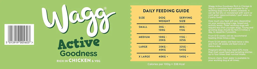 Wagg Active Goodness Chicken Flavour Dry Dog Food