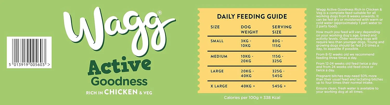 Wagg Active Goodness Chicken Flavour Dry Dog Food