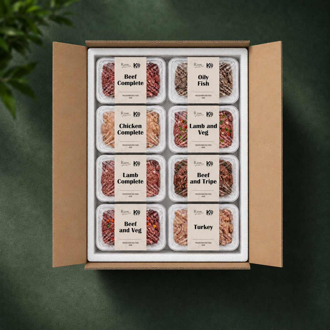 K9 Raw Mixed Flavour Box 454g Blocks