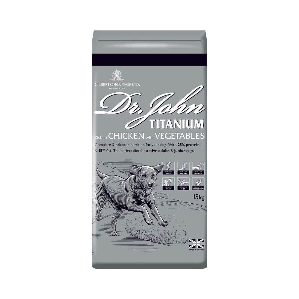 Dr John Titanium Complete Dry Dog Food Beef with Vegetables 15kg