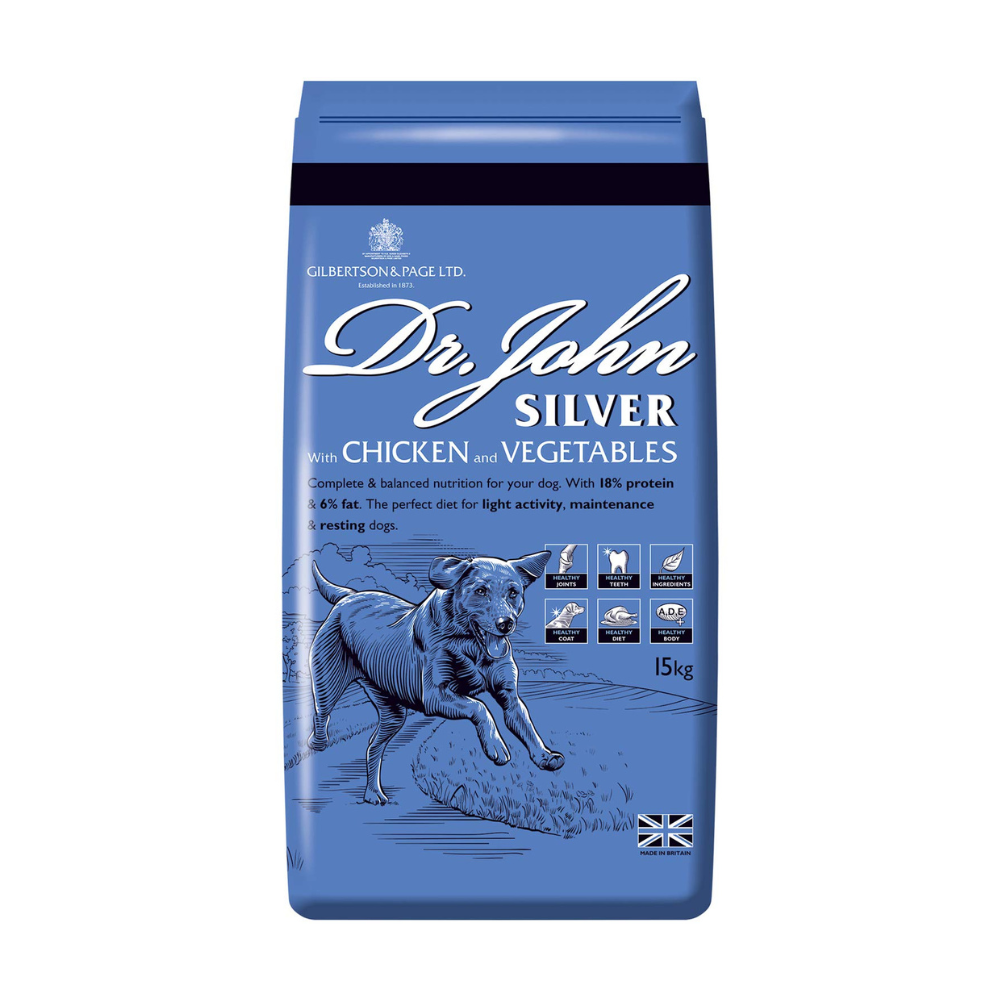 Dr John Silver Complete Dry Dog Food Chicken with Vegetables 15kg