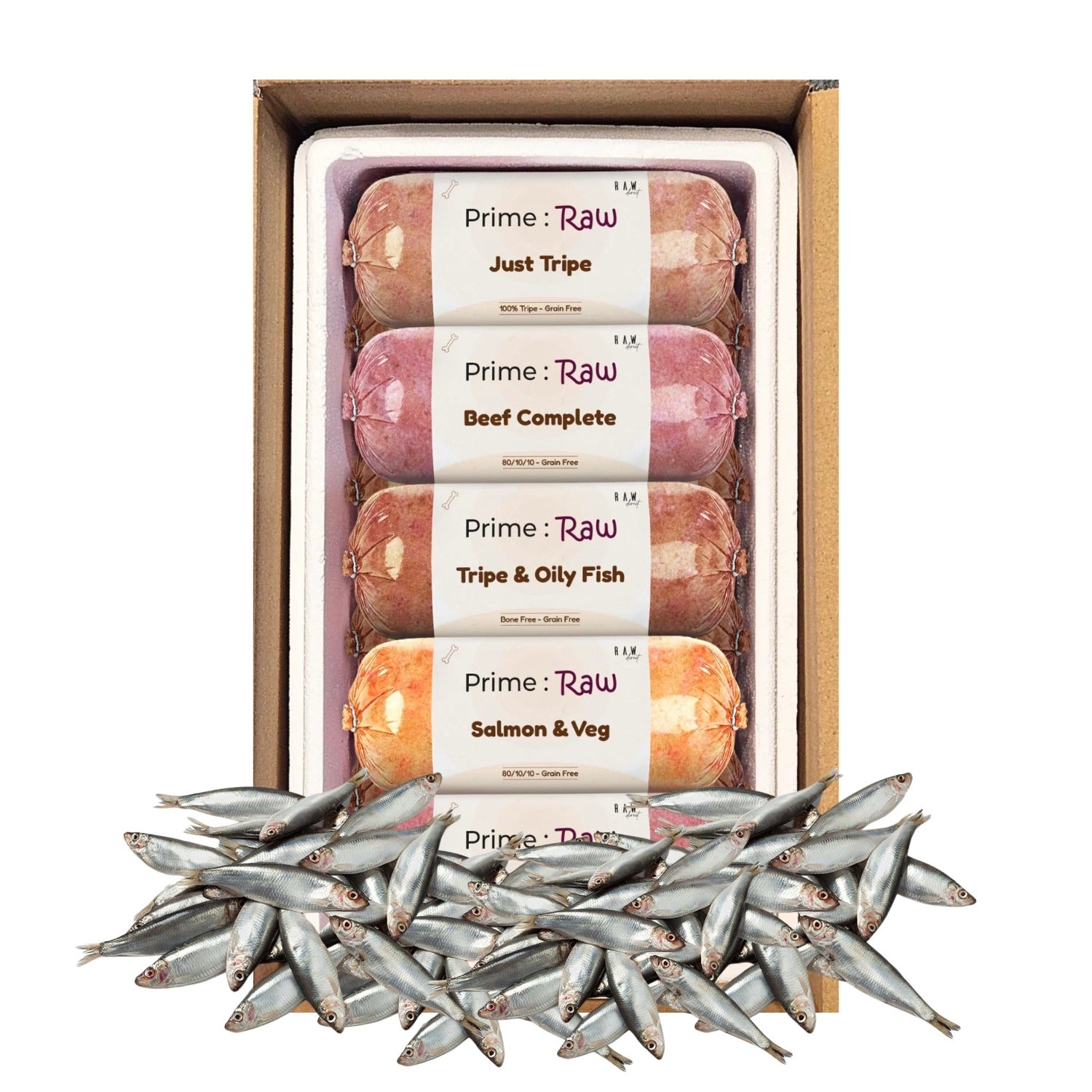 Prime Raw Mix 26 | 1kg Sprats - Raw Direct