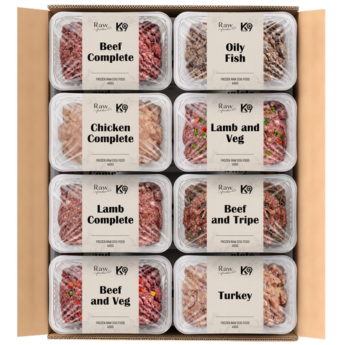 K9 Raw Mixed Flavour Box 454g Blocks