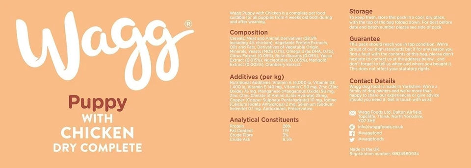 Wagg Puppy Complete With Chicken Flavour Dry Dog Food