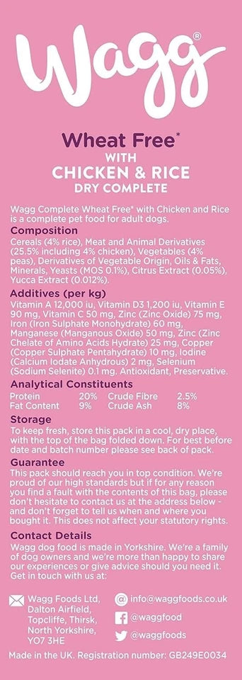 Wagg Complete Wheat Free Chicken Flavour Dry Dog Food